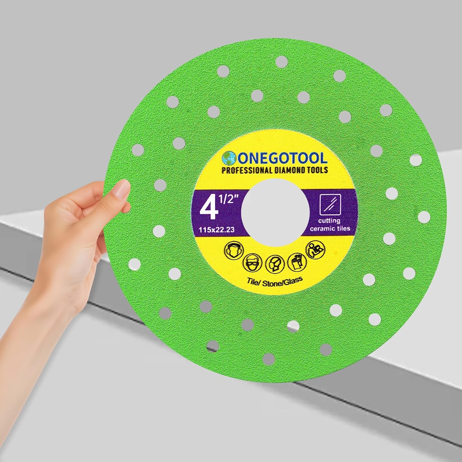4-1/2 inch Tile Cutter Diamond Saw Blade for Angle Grinder Porcelain Ceramic Glass Marble Cutting Tools Grinding disc (10pcs)