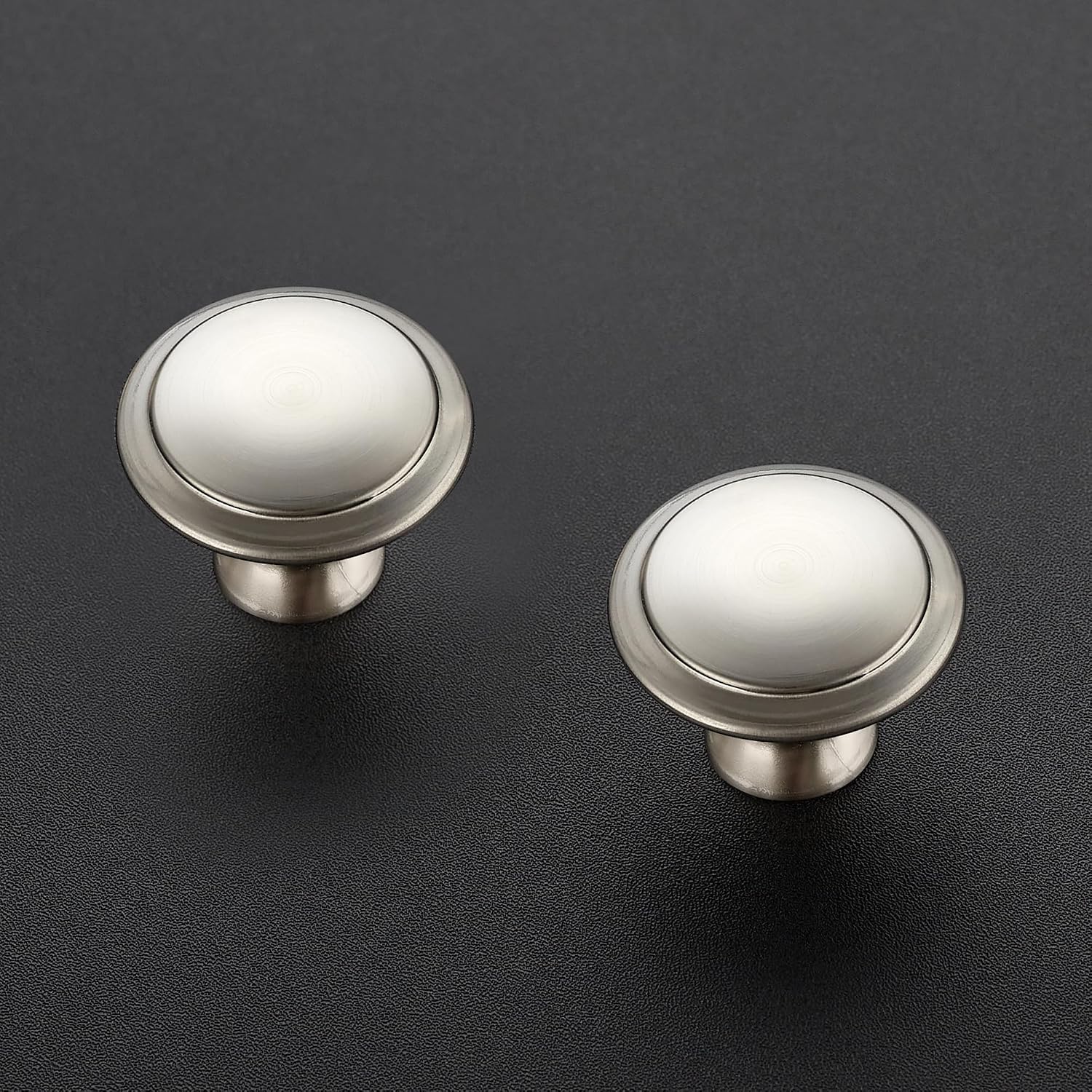 Brushed Nickel Cabinet Drawer Hardware,30mm Kitchen Cabinet Knobs,18 Pack