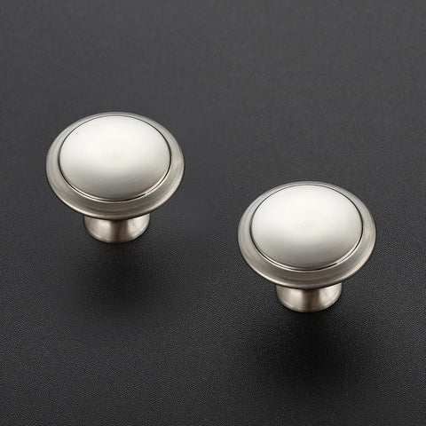 Brushed Nickel Cabinet Drawer Hardware,30mm Kitchen Cabinet Knobs,18 Pack