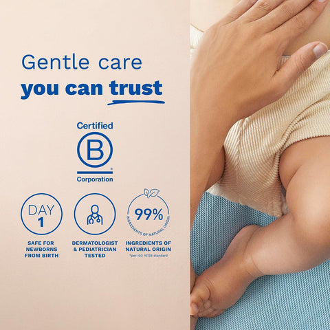 Mustela Liniment - No-Rinse Baby Cleanser for Diaper Change - with Extra Virgin Olive Oil - Fragrance-Free - 13.52 fl. Oz