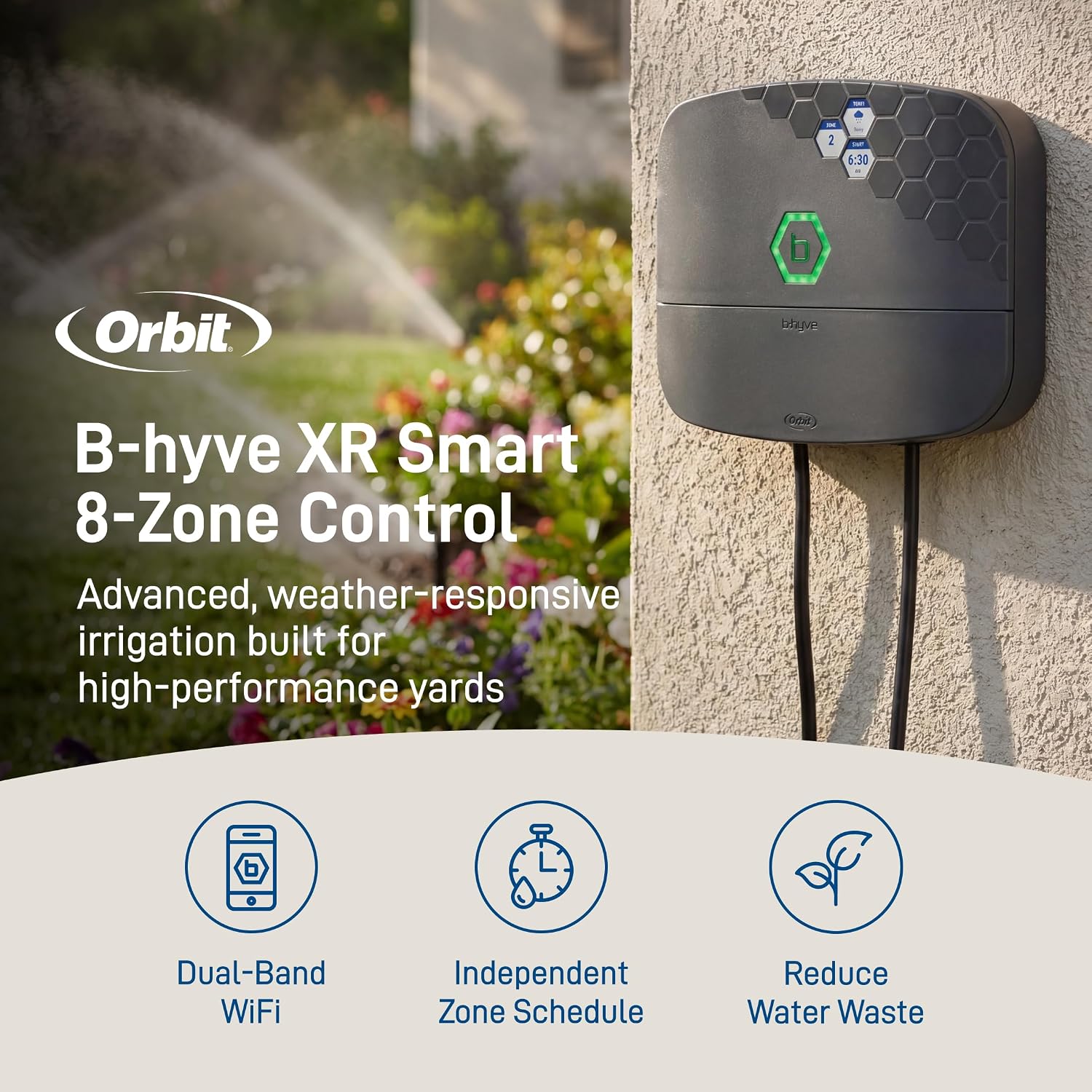 Orbit B-hyve XR 8-Zone Indoor/Outdoor Smart Sprinkler Timer - 57985