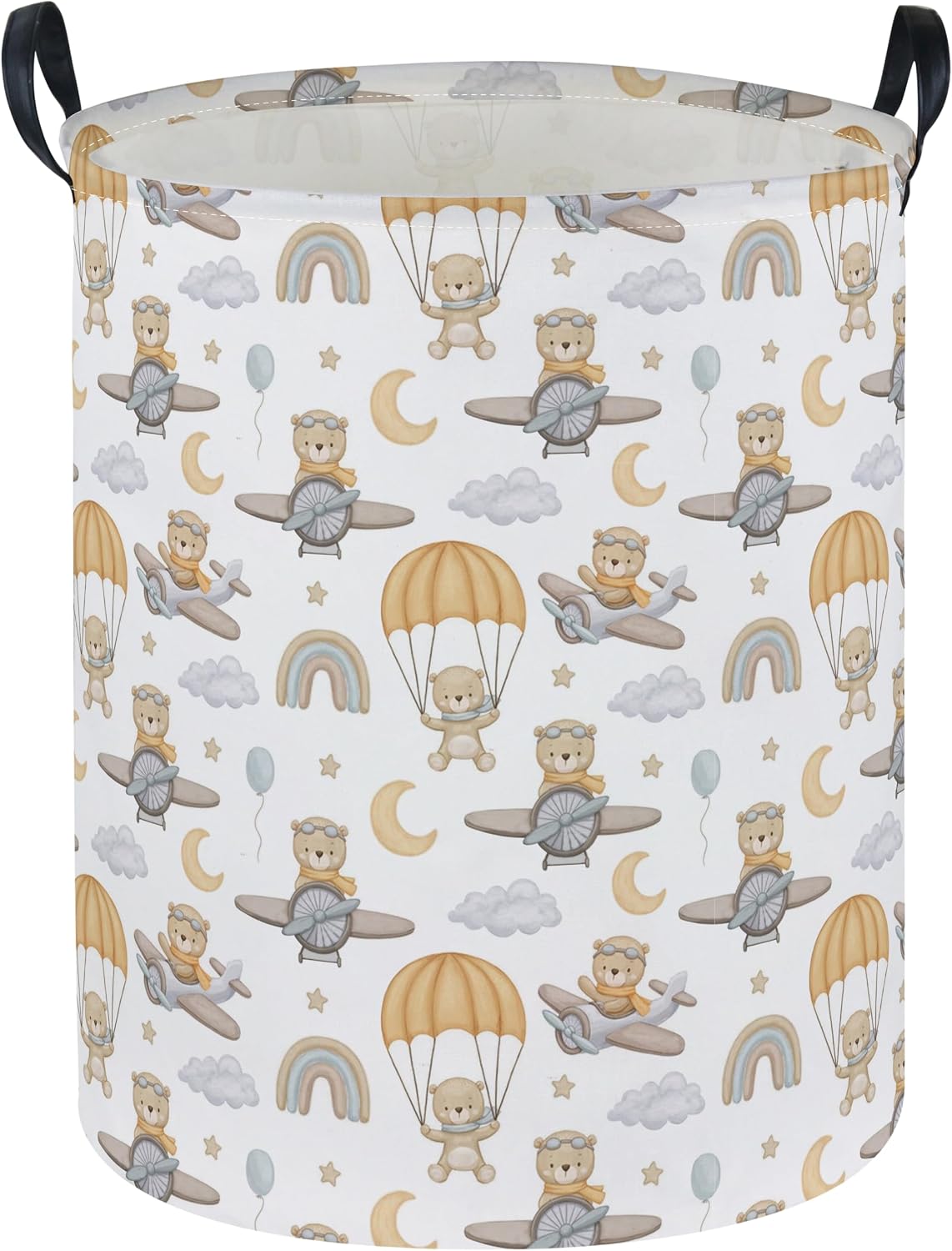 Kids Laundry Hamper,Animal Laundry Basket Collapsible Bear Storage Baskets for Home Decor,Office,Home Organizer,(Airplane Bear