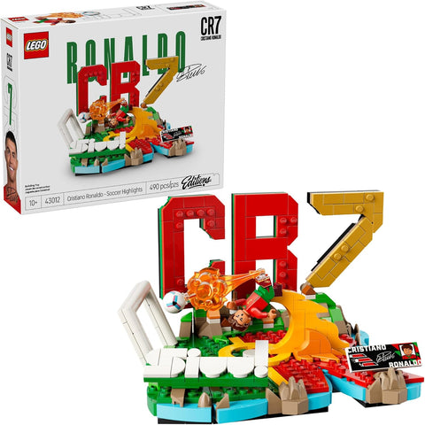 LEGO Editions Cristiano Ronaldo – Soccer Highlights - Building Set for Boys & Girls, Ages 10+ - Collectible Soccer Gift with Plaque - Kids Bedroom or Shelf Decor - 43012