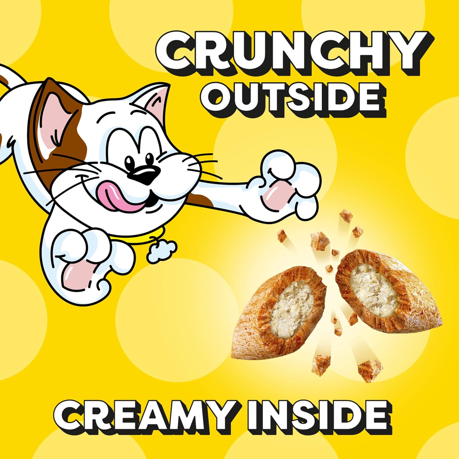 Temptations Classic Crunchy and Soft Cat Treats, Creamy Dairy, 1 Pound (Pack of 4)