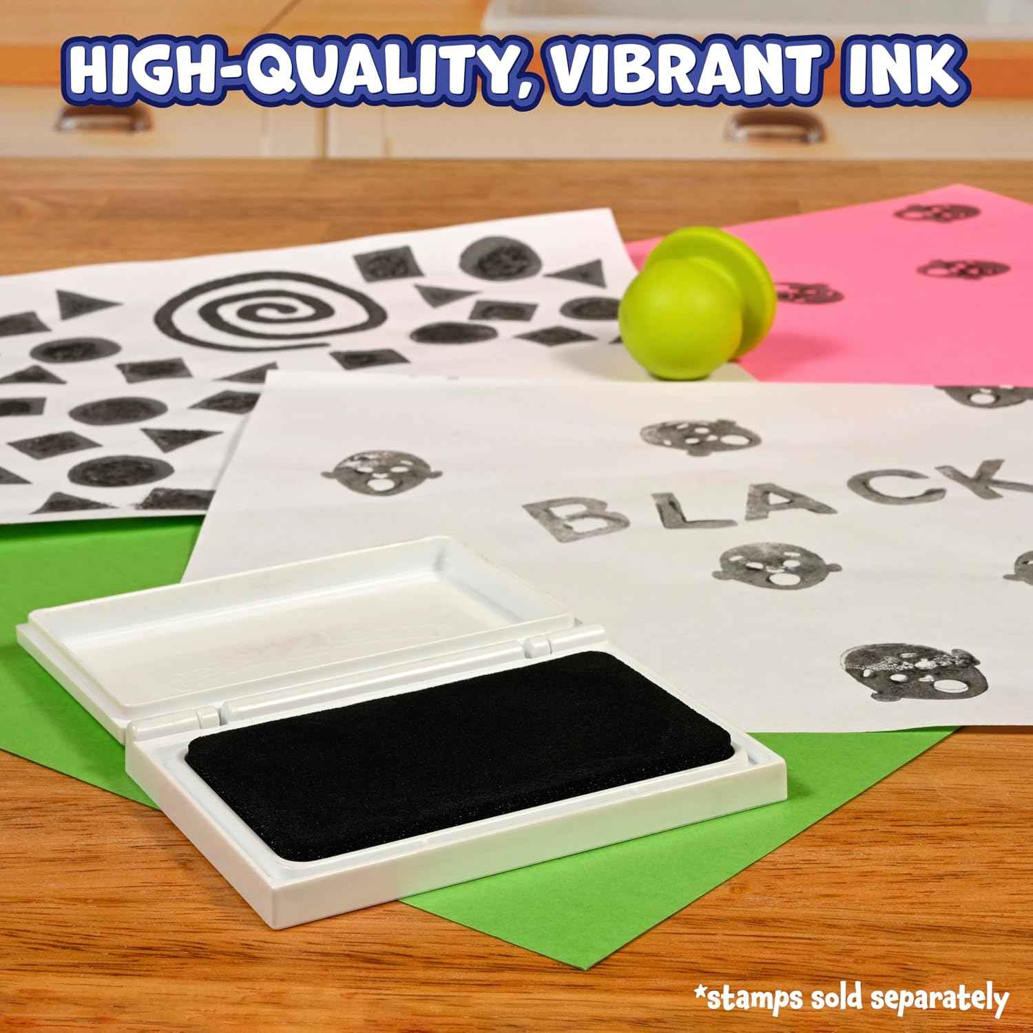 Ready 2 Learn Washable Stamp Pad for Kids, Black