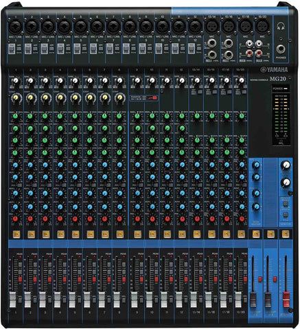 Yamaha MG20 20-Input 6-Bus Mixer,Black