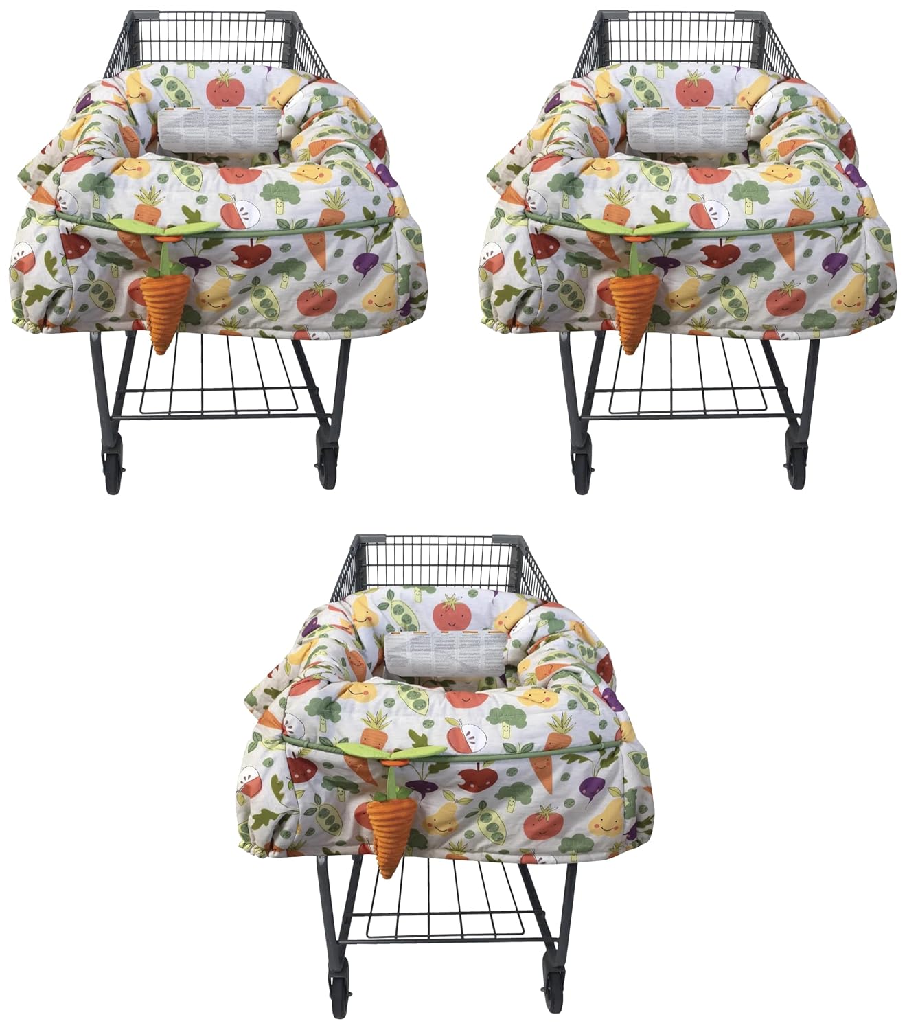Boppy Preferred Shopping Cart & High Chair Cover, 360 Padded Baby Seat Cover & Toy