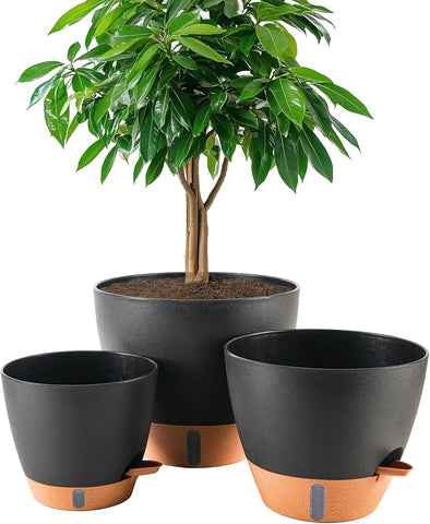 8/10/12 Inch Self Watering Pots for Indoor Outdoor Plants
