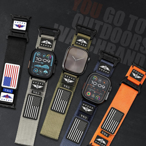 Rugged Nylon for Apple Watch Ultra 2/Ultra 3 Band 49mm 46mm 45mm 44mm Men