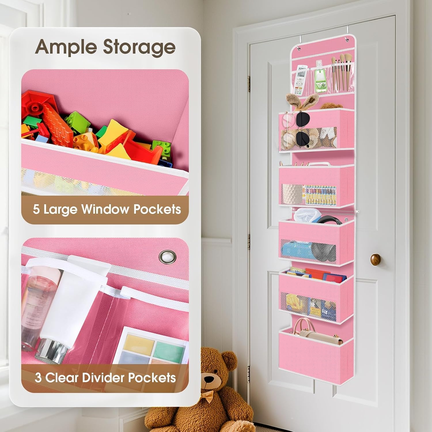 1Pack Over The Door Organizer Large Capacity Hanging Storage Room Organizer