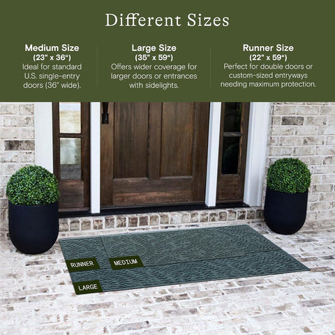 WaterHog Boxwood Front Door Mat Indoor Outdoor Entrance, All-Weather Mats
