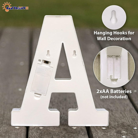 HXWEIYE Light Up Letters A, 8.58 Inch Battery Opearted, 12 LEDs