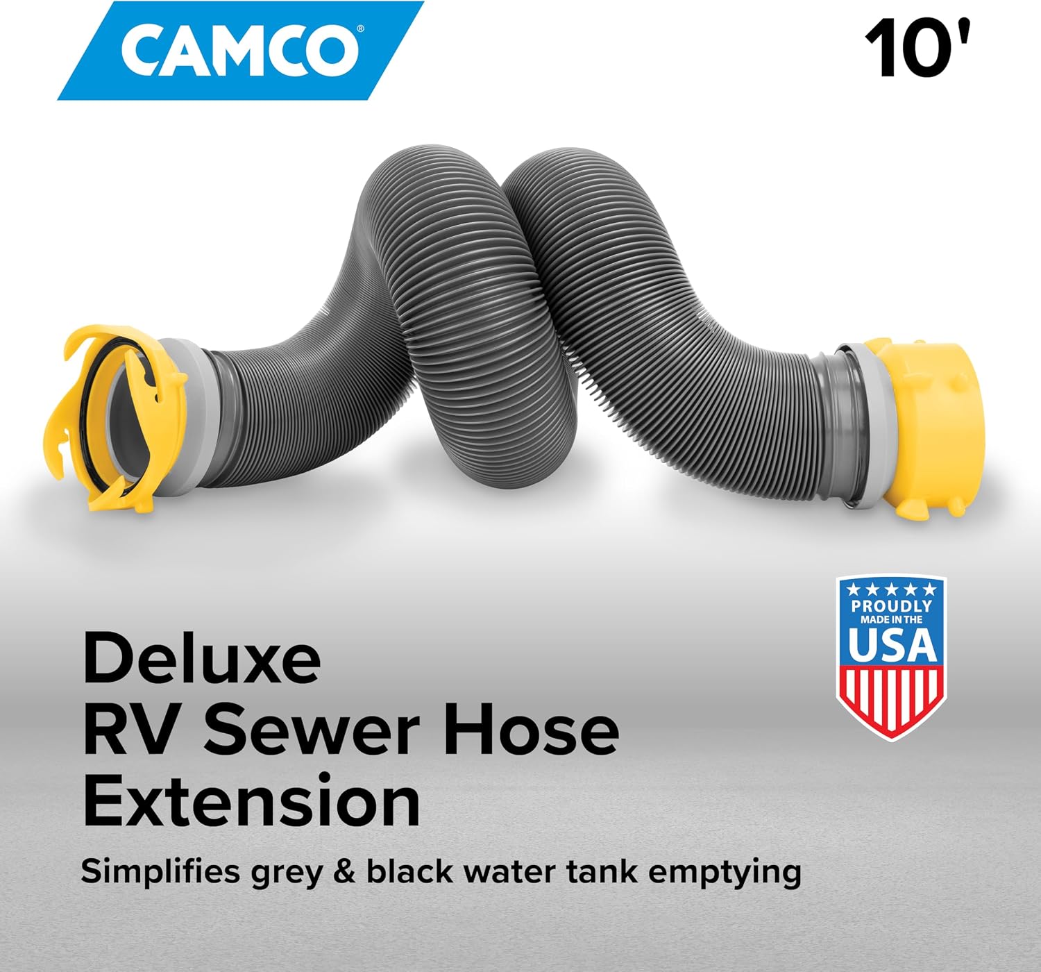 Camco Deluxe 10-Foot RV Sewer Hose Extension - Made in the USA