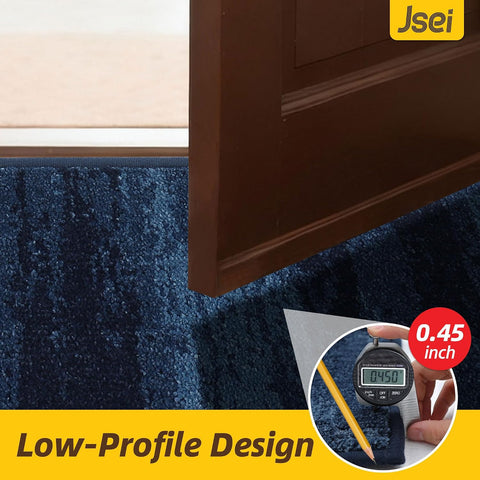 JSEI Dirt Trapper Door Mat 24"x36", Non-Slip Doormat, Blue
