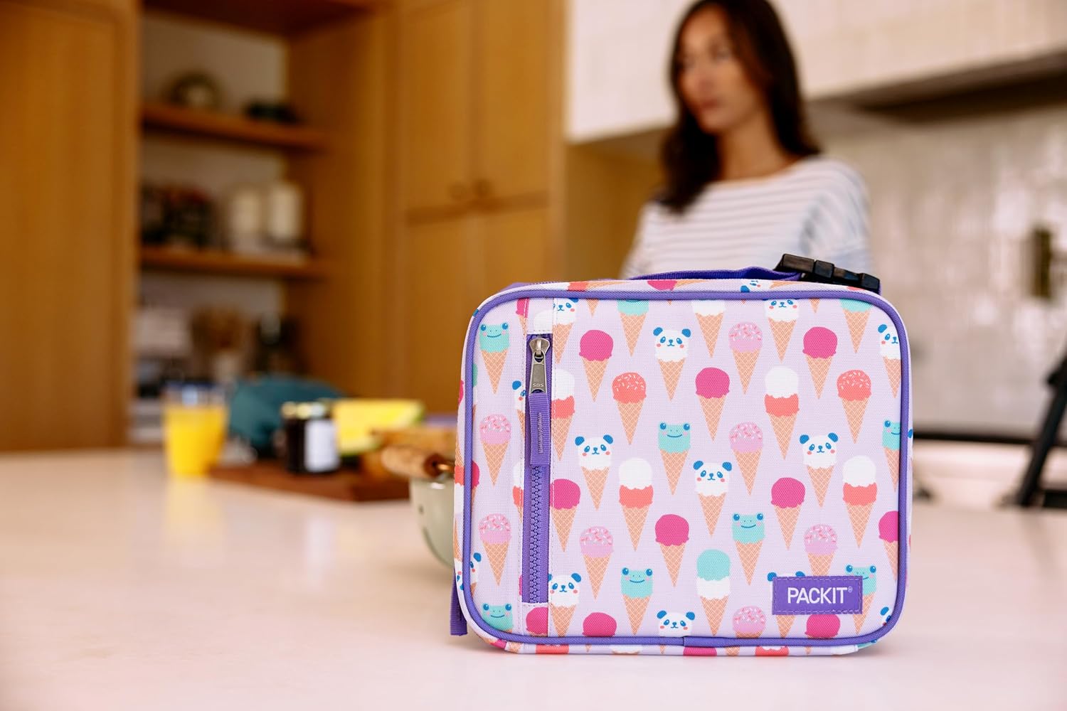 PackIt Freezable Classic Lunch Box, Ice Cream Critters