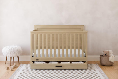 Graco Tristan 5-in-1 Convertible Crib with Drawer, Driftwood