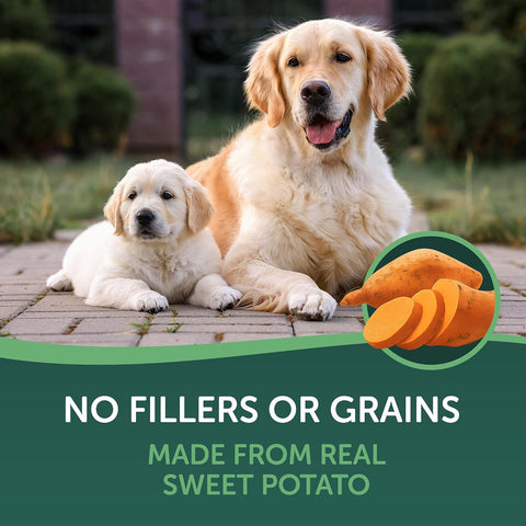 HEALTHFULS Real Dried Sweet Potato Slices, Grain Free Dog Treats, 16 oz