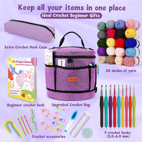Katech Crochet Kit for Beginners, Adults, Kids Includ Everything You Needed