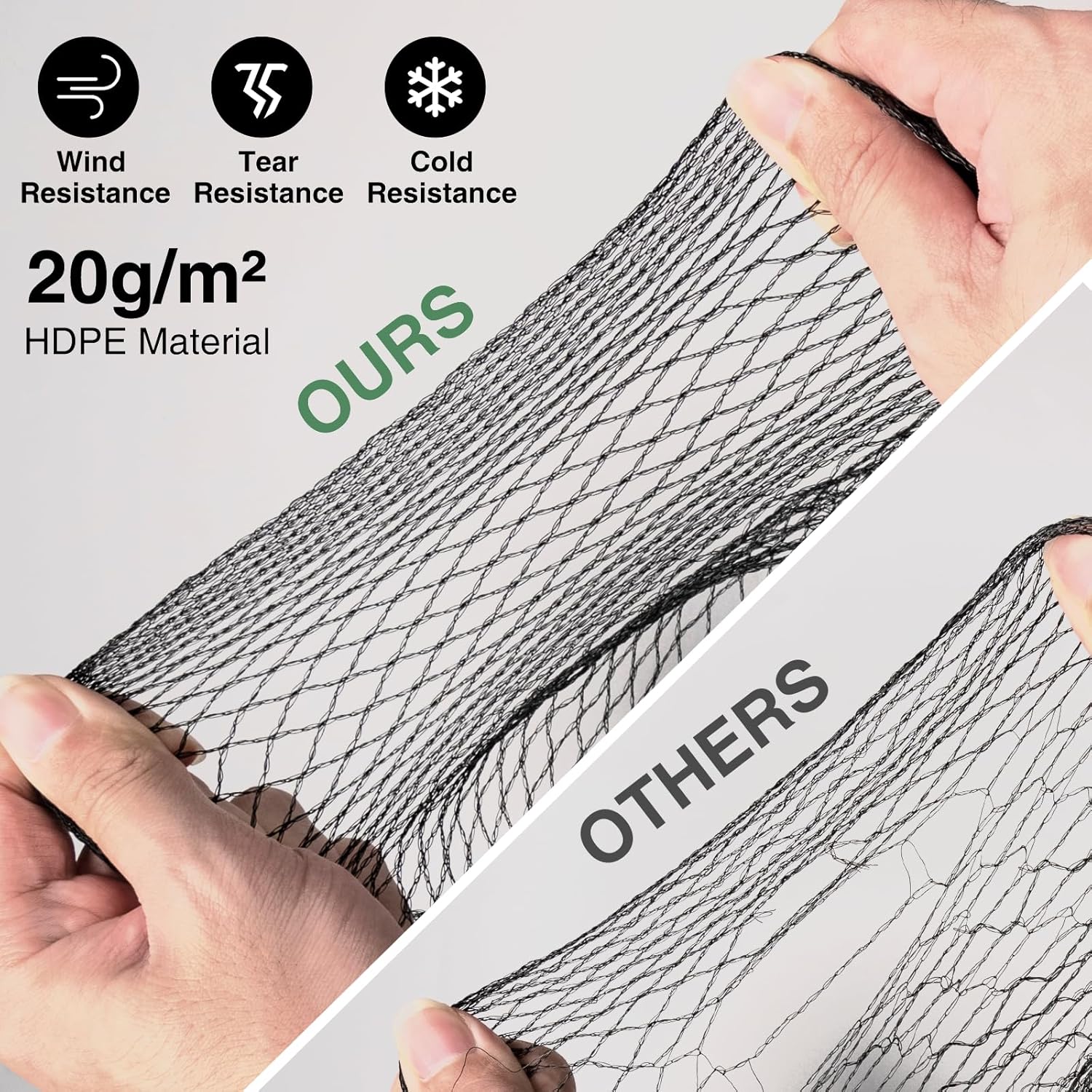 Pond Netting for Koi Ponds, 7 x 10ft Koi Pond Net Cover, Durable & Sturdy Pond Netting Cover for Leaves, Protect Koi Fish Against Herons, Raccoons, Cats & Predators, 12pcs Stakes Included