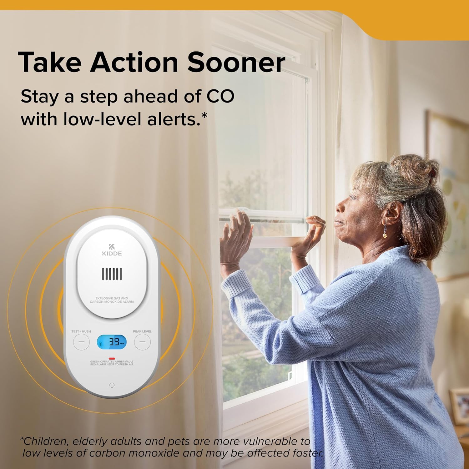 Kidde Carbon Monoxide & Explosive Gas Alarm, Plug-in & AA Battery, COPDLG