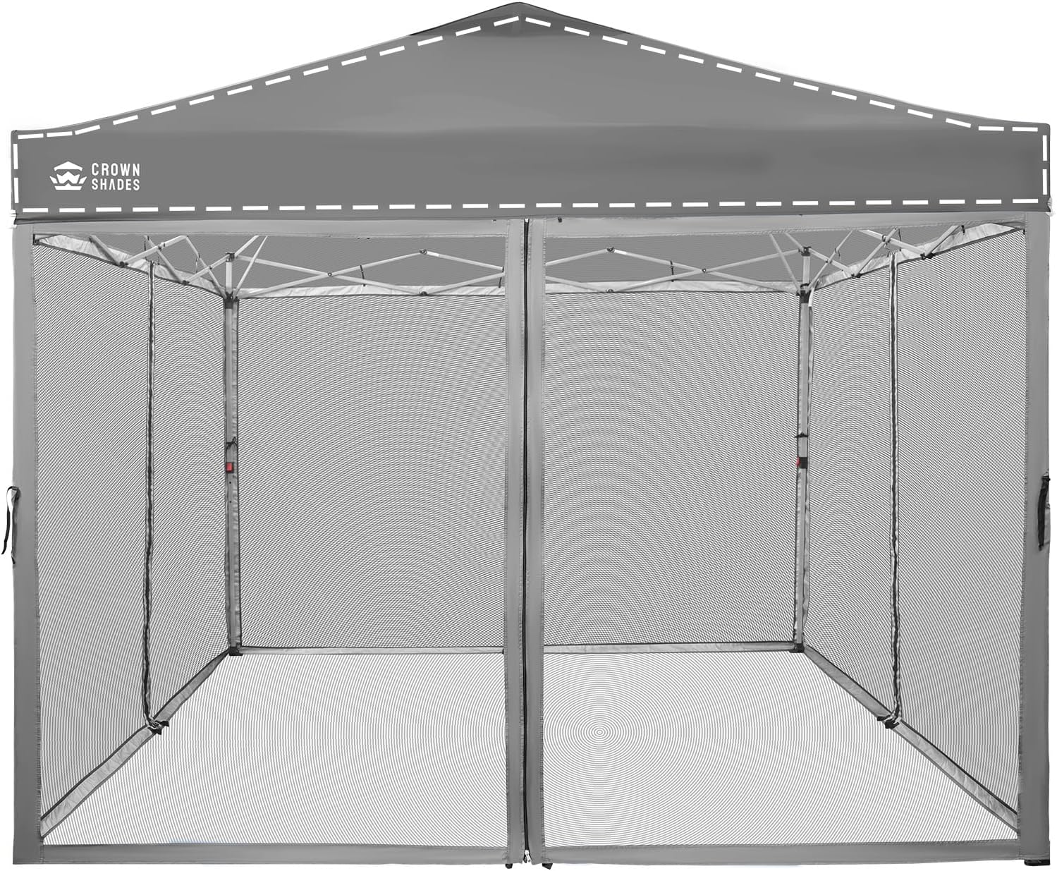 CROWN SHADES Gazebo Replacement Mosquito Netting, 10 x 10ft, Grey