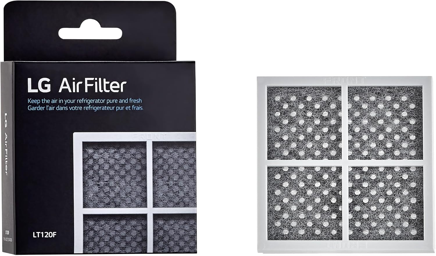LG 6 Month (LT120F) Replacement Refrigerator Air Filter, 1 Count (Pack of 1), White