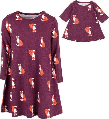 Leveret Matching Doll & Girls Dress 100% Cotton Variety of Styles (Size 2-14 Years)