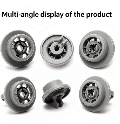 8-Pack Dishwasher Wheels Replacement Parts, 165314 Lower Rack Rollers for Bosch, for Kenmore, for Gaggenau, for Thermador Dishwasher Accessories (Gray-8)