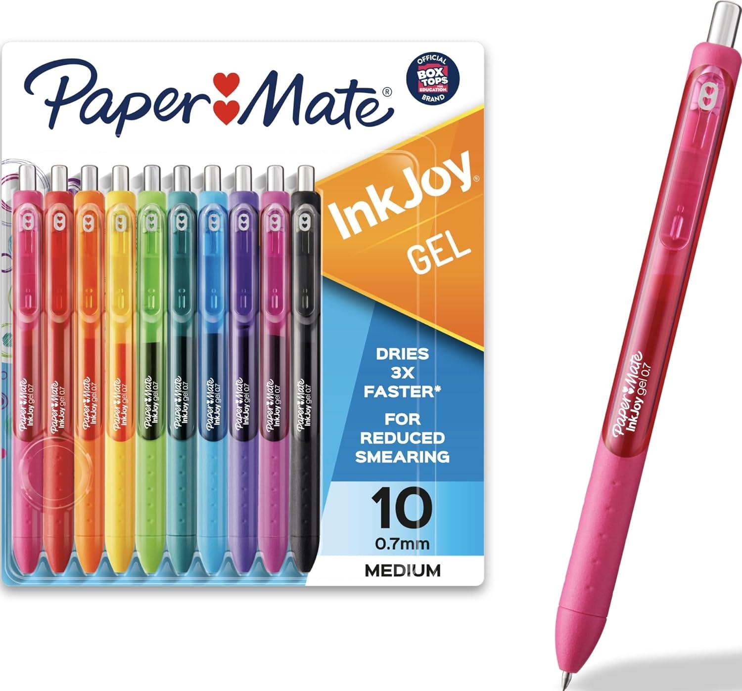 Paper Mate InkJoy Gel Pens, Medium Point, 10 Count - Teacher Supplies, Writing, Journaling, Back to School