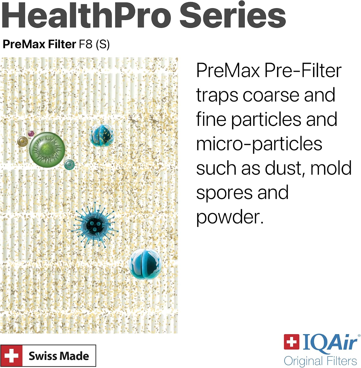 IQAir PreMax Prefilter Replacement HealthPro Series for Coarse Particles