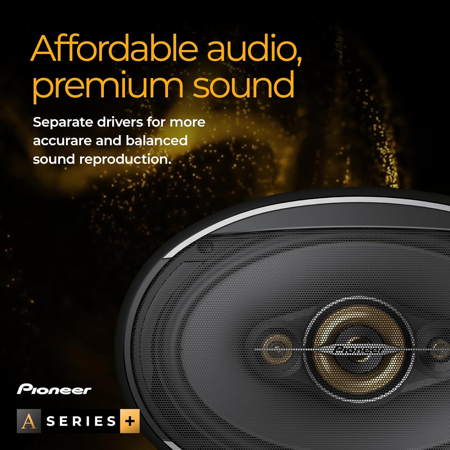 Pioneer A-Series Plus TS-A1681F 6.5" 4-Way Coaxial Car Speakers 350W Max
