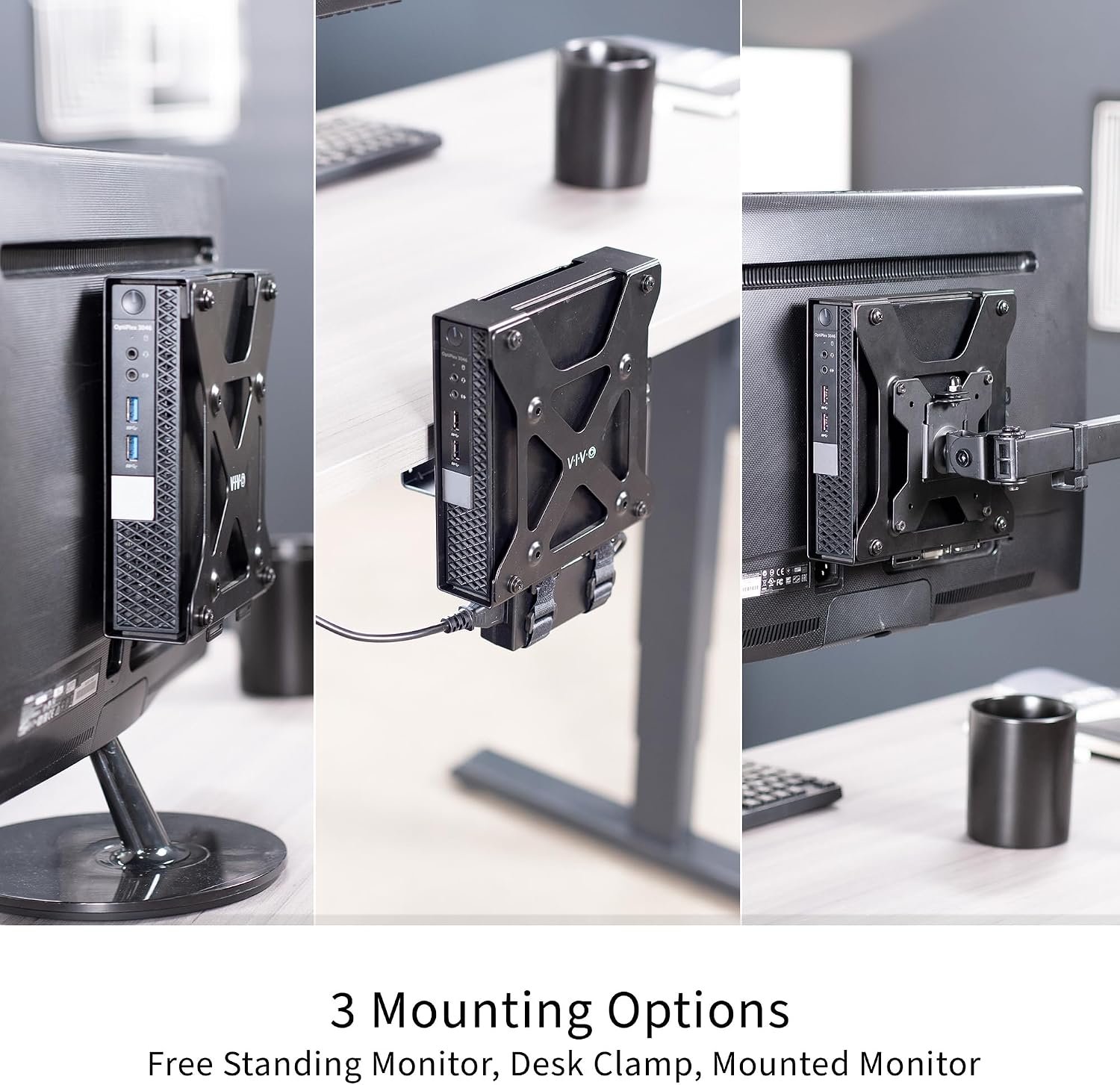 VIVO Black Behind Monitor VESA Mount, Mount-DLMM1
