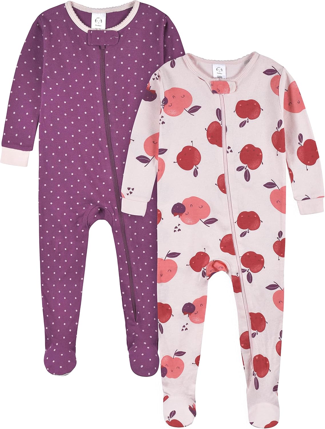 Gerber Baby Girls 4-pack Footed Pajamas