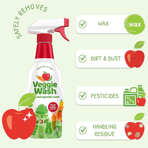 Veggie Wash Fruit and Vegetable Wash, Ideal for Cleaning Produce, 1 Gallon | Ideal for Cleaning Produce, Kosher, Vegan, Plant-Derived Ingredients, Unscented, No Parabens