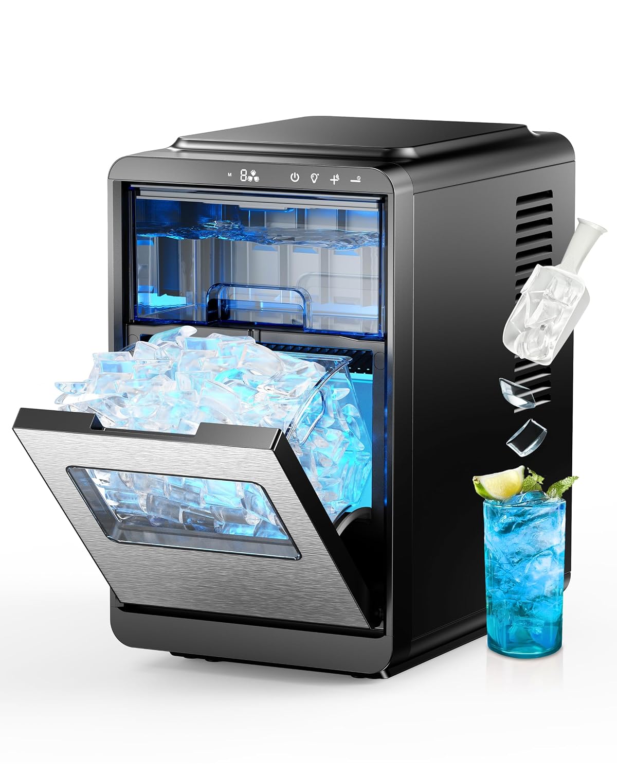 Countertop Ice Maker with Self-Cleaning, Ice Maker for Home Bar