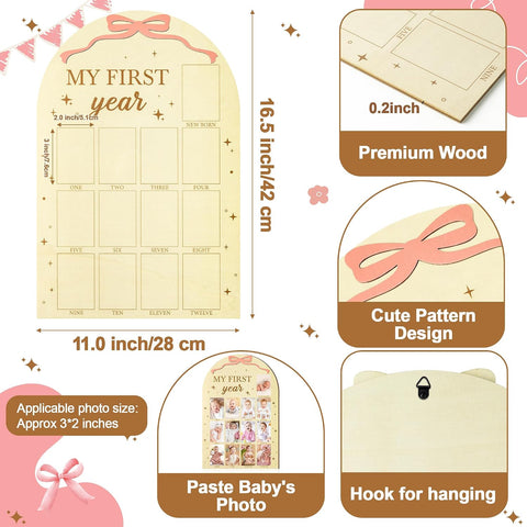 R HORSE 3D My First Year Photo Frame Board Fits 2 x 3 Inch Photo