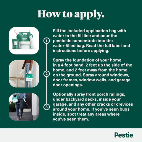 Pestie Home Barrier Pest Control Kit, Bug Spray & Ant Killer for Home