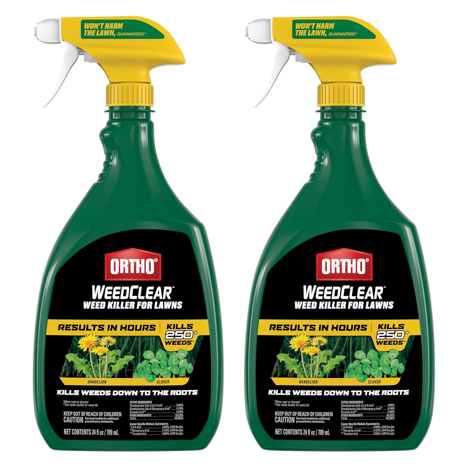Ortho WeedClear Weed Killer for Lawns Concentrate - Kills Dandelion & Clover, Weed Killer Concentrate, 1 gal. (Pack of 4)