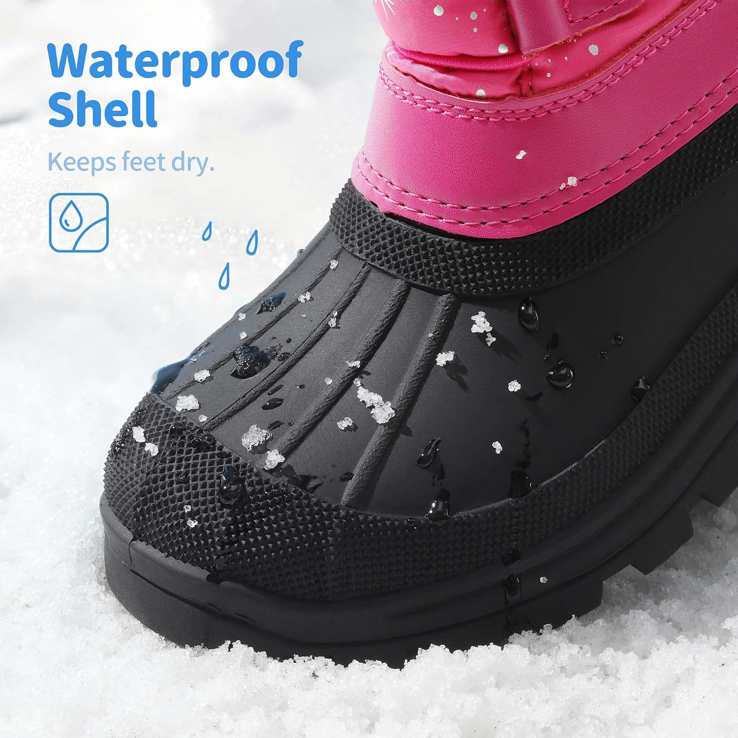 DREAM PAIRS Girls Snow Waterproof Winter Boots