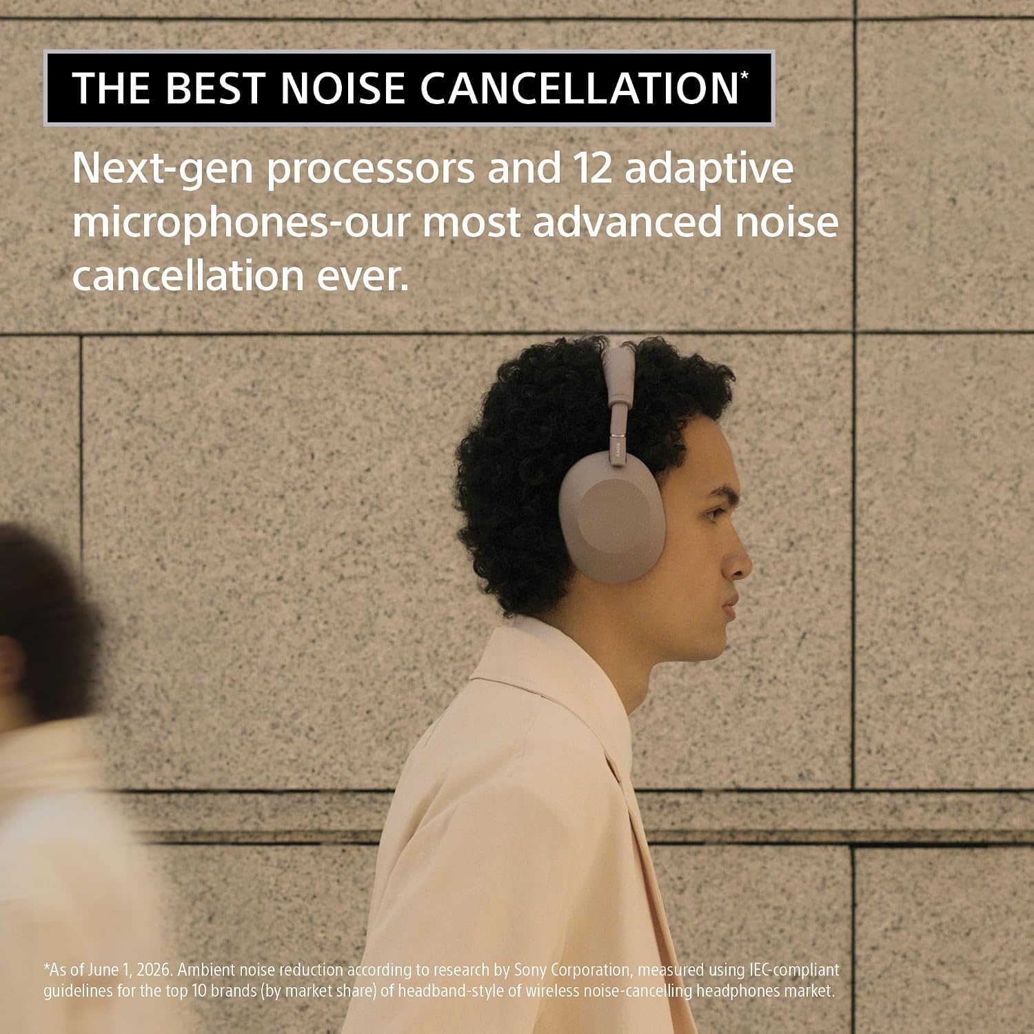 Sony WH-1000XM6 The Best Noise Cancelling Wireless Headphones, Black