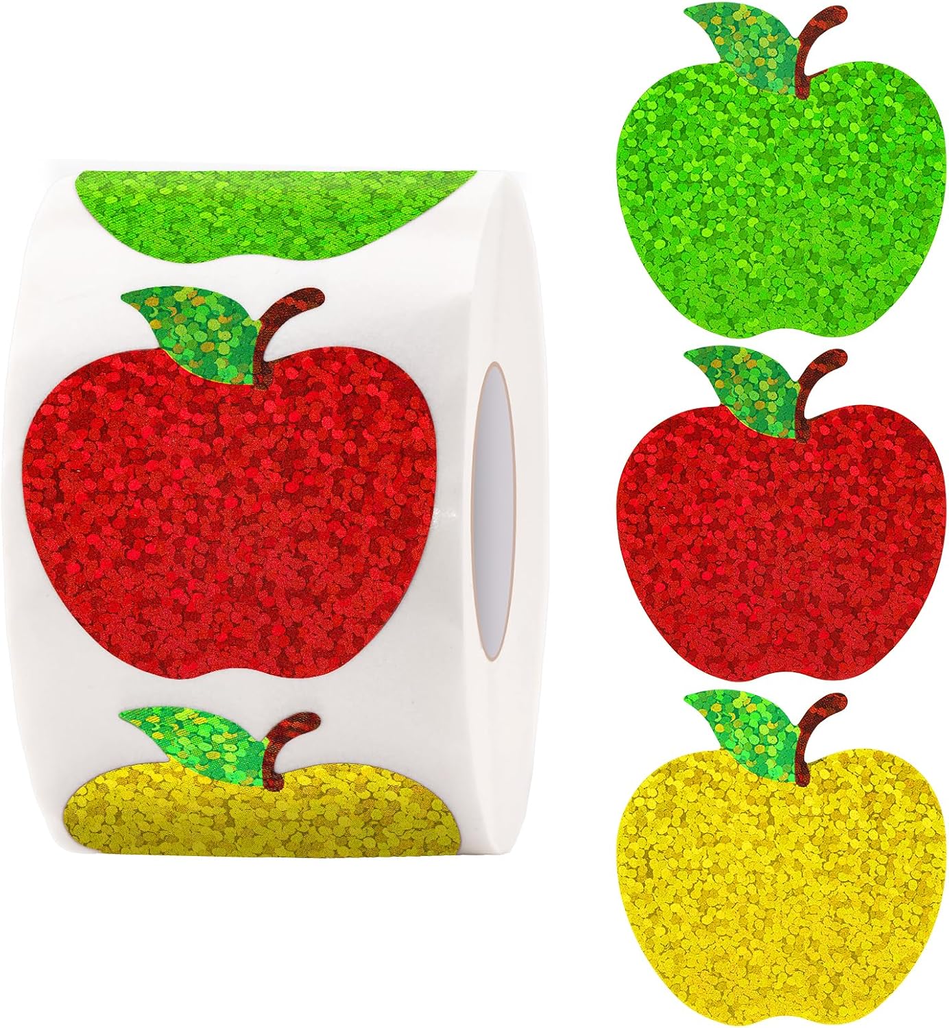 Anwyll Apple Stickers - 500 1.5'' Small Apple Sticker for Apple Party Favor