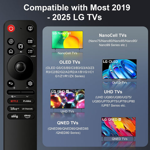 Universal for LG Smart TV Remote,Replacement Magic Remote Control AN-MR25GA