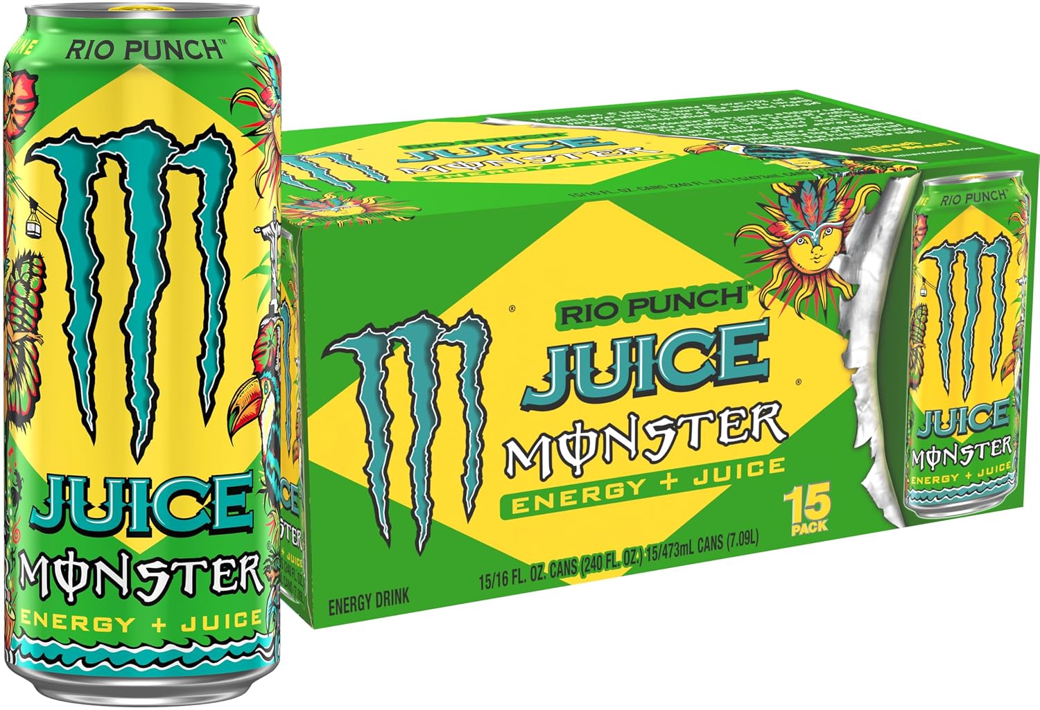 Monster Energy Juice Rio Punch, Energy Drink, 16 Ounce