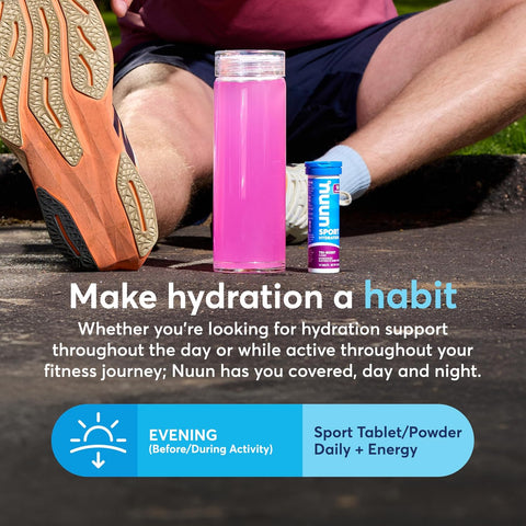 Nuun Sport Electrolyte Tablets Orange, GF & Vegan, 8 Pack | 80 Servings with Magnesium, Calcium, Potassium, Chloride & Sodium, Gluten Free & Vegan