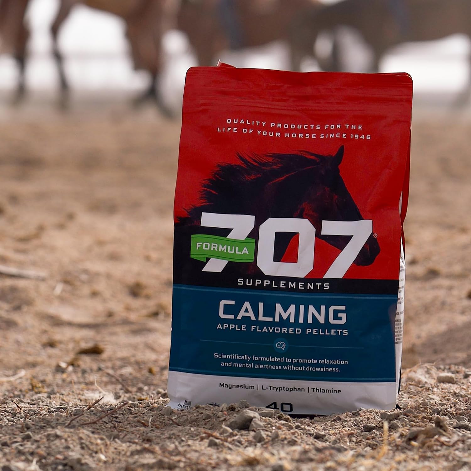 Formula 707 Calming Supplement for Horses, 10 lb, 80 Servings – Focus Aid