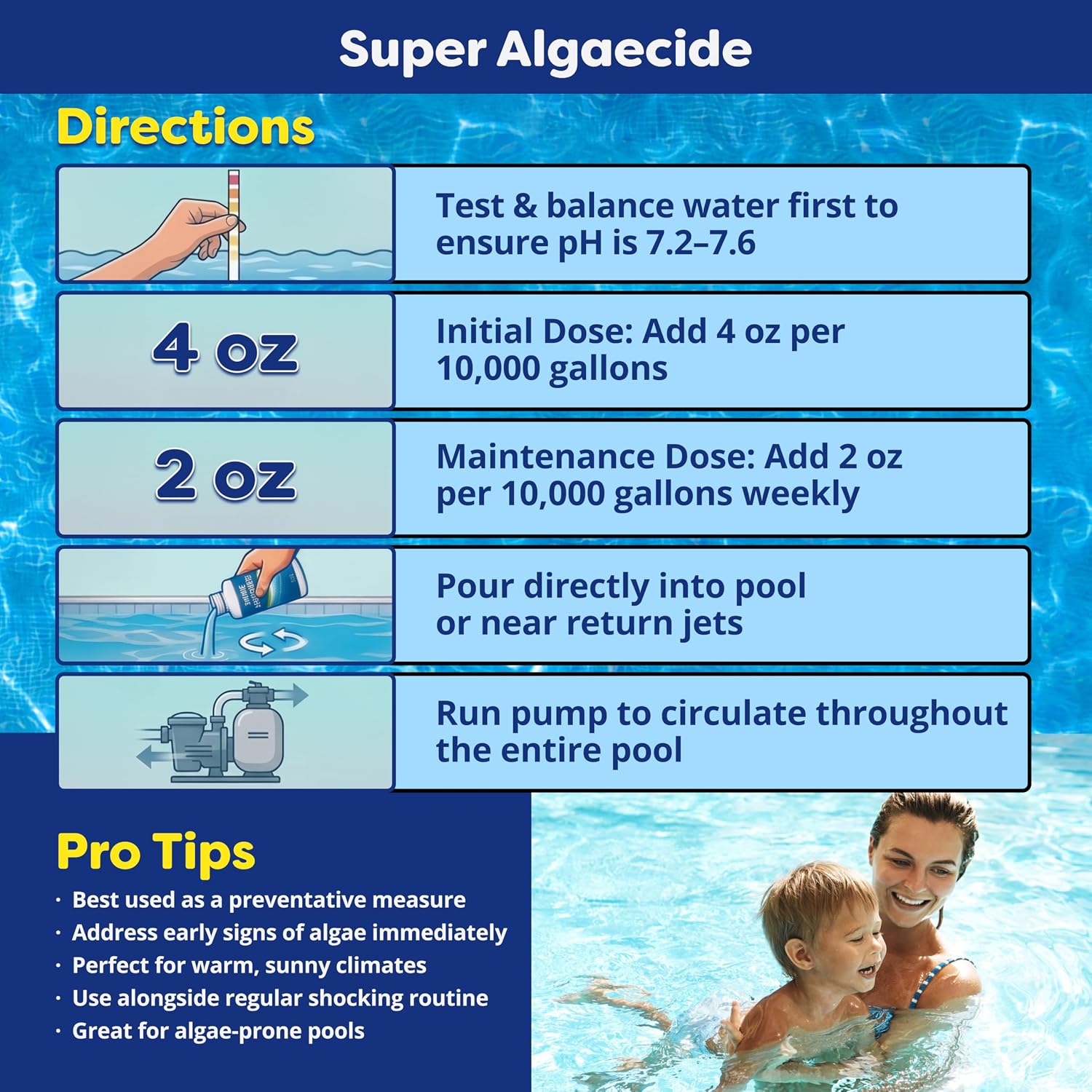 In The Swim Super Algaecide - 7.1% Chelated Copper - 1 Gallon