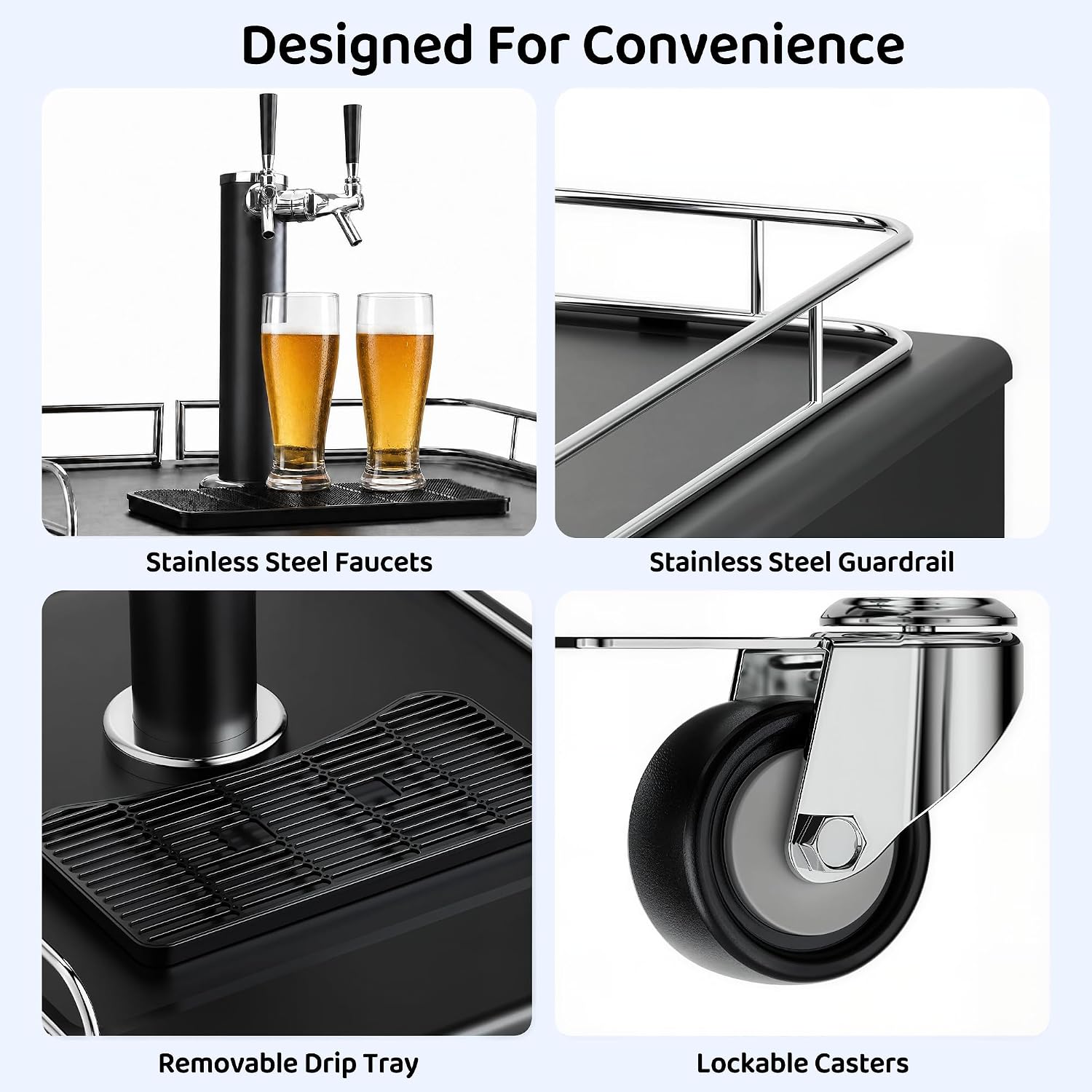 Commercial Draft Beer Kegerator, Keg Refrigerator for D System