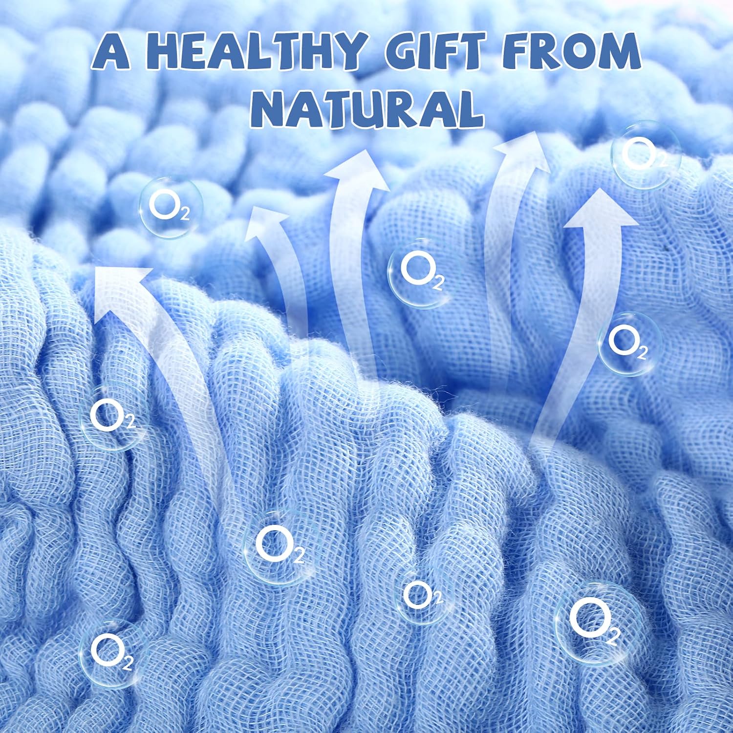MUKIN Baby Washcloths - Soft Face Cloths for Newborn, Absorbent Bath Wipes, Burp Cloths or Towels, Baby Registry as Shower. Pack of 6-12x12 inches (Blue)