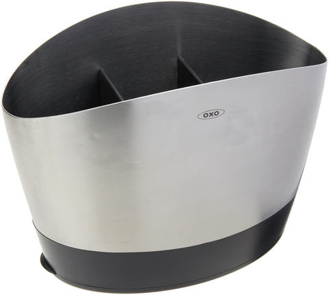 OXO Good Grips Stainless Steel Utensil Holder 8.4" x 4.75" x 6.25",Silver
