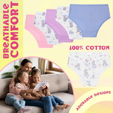 Get Trend Underwear Cotton Briefs for Girls 3 or 5 Pack Soft and Comfortable Panties for Girls Kids Premium Underwear Pack